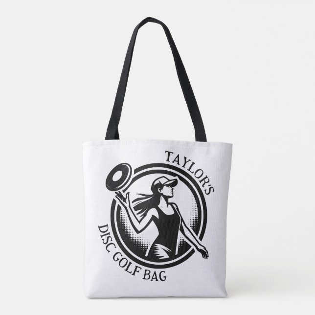 Just a Chick who Likes to Disc Golf Personalised Tote Bag (Back)