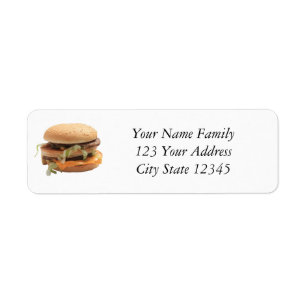 Just a classic hamburger return address label