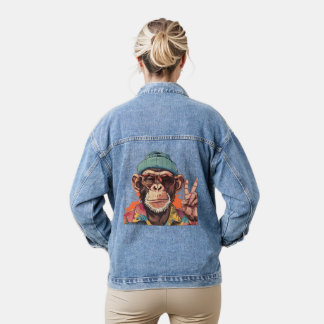 Just a Cool Monkey Denim Jacket