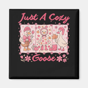 Just A Cosy Goose Funny Meme Thanksgiving Autumn F Magnet
