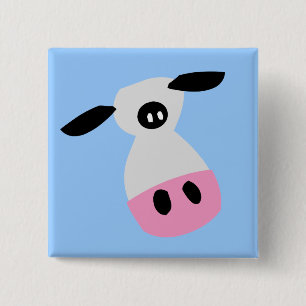 Just a Cow 15 Cm Square Badge