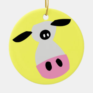 Just a Cow Ceramic Ornament