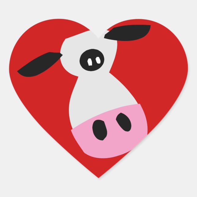 Just a Cow Heart Sticker (Front)