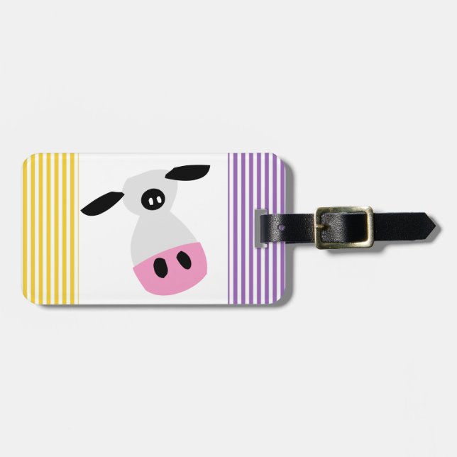 Just a Cow Luggage Tag (Front Horizontal)