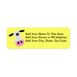 Just a Cow Return Address Label