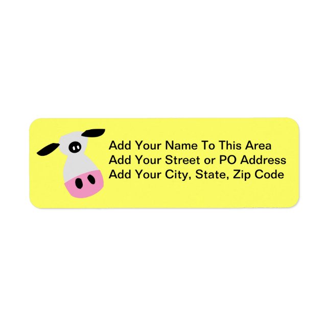 Just a Cow Return Address Label (Front)