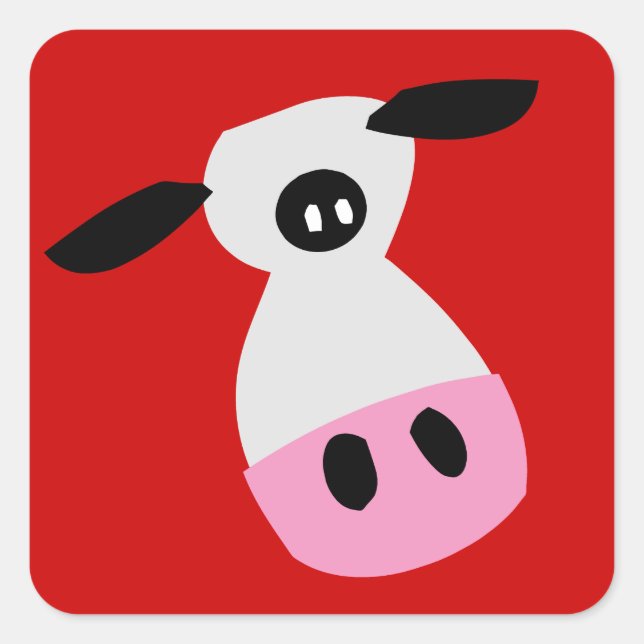 Just a Cow Square Sticker (Front)