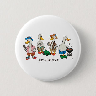Just A Dad Goose Father’s Day Grandpa Husband 6 Cm Round Badge