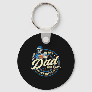 Just A Dad Who Always Came Back With The Milk Fath Key Ring