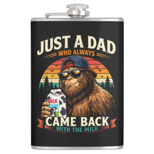 Just A Dad Who Always Came Back With The Milk Hip Flask