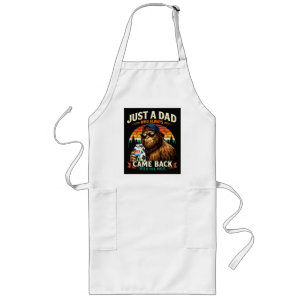 Just A Dad Who Always Came Back With The Milk Long Apron