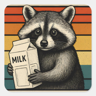 Just A Dad Who Always Came Back With The Milk Square Sticker