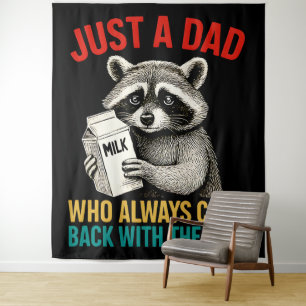 Just A Dad Who Always Came Back With The Milk Tapestry