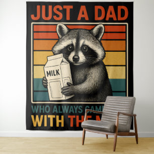 Just A Dad Who Always Came Back With The Milk Tapestry