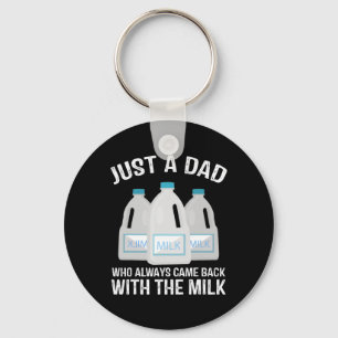 Just A Dad Who Always Came Ck With The Milk Father Key Ring