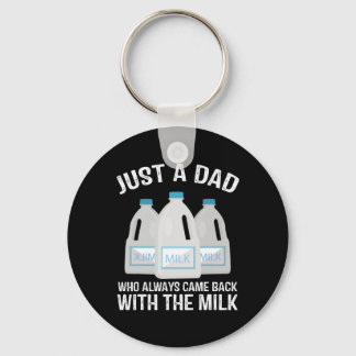 Just A Dad Who Always Came Ck With The Milk Father Key Ring