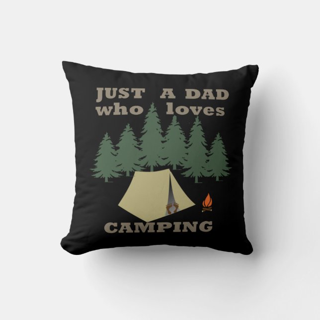 Just a dad who loves camping and hiking cushion (Front)