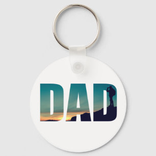 just a dad who loves camping and hiking key ring