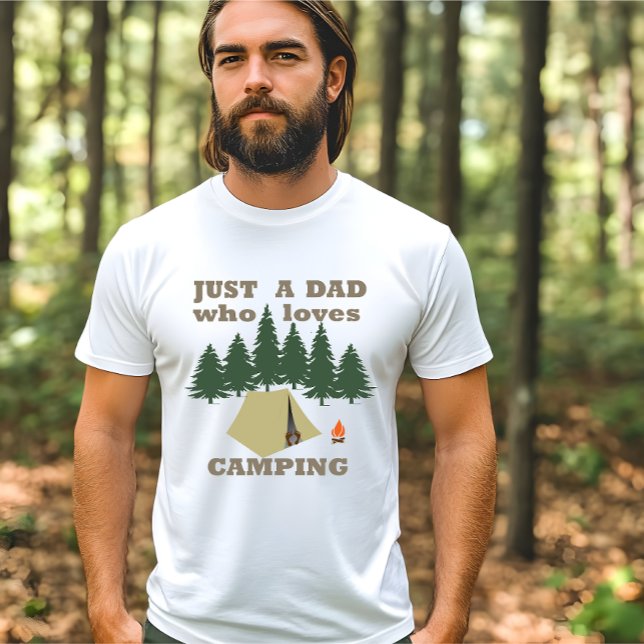 Just a dad who loves camping and hiking T-Shirt (Creator Uploaded)