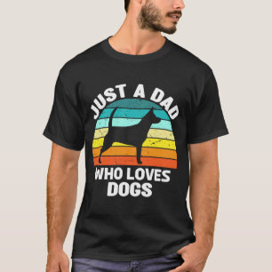 Just A Dad Who Loves Dogs Dog Owner Menu2019s Vint T-Shirt