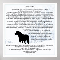 Just A Dog Quote - Black Labrador - Dog Lover Poem
