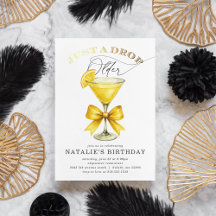 Just a Drop Older Lemon Drop Birthday