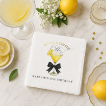 Just a Drop Older Lemon Drop Black Bow Birthday