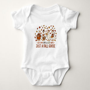 Just A Fall Goose Autumn Days & Cosy Ways Cute Gee Baby Bodysuit