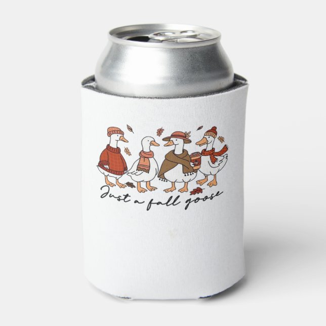 Just a Fall Goose Classic T-Shirt Can Cooler (Can Front)