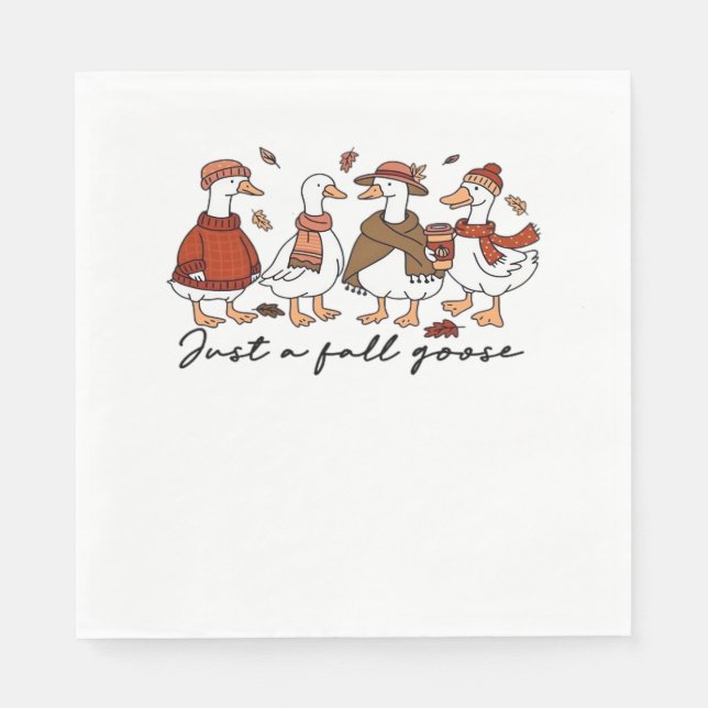 Just a Fall Goose Classic T-Shirt Napkin (Front)