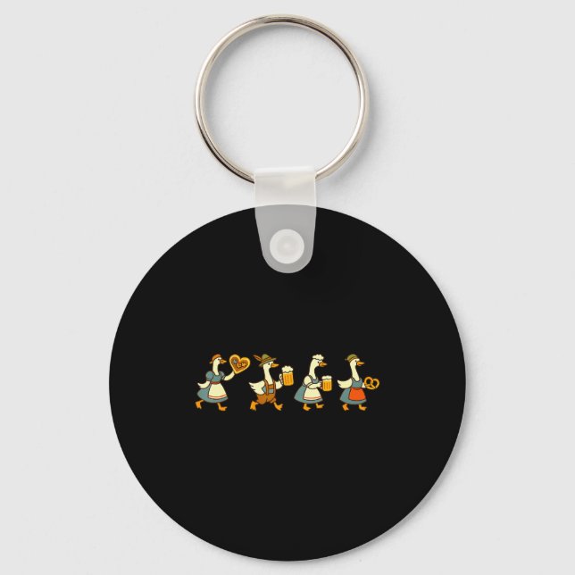 Just A Fest Goose German Beer Prost Drinking  Key Ring (Front)