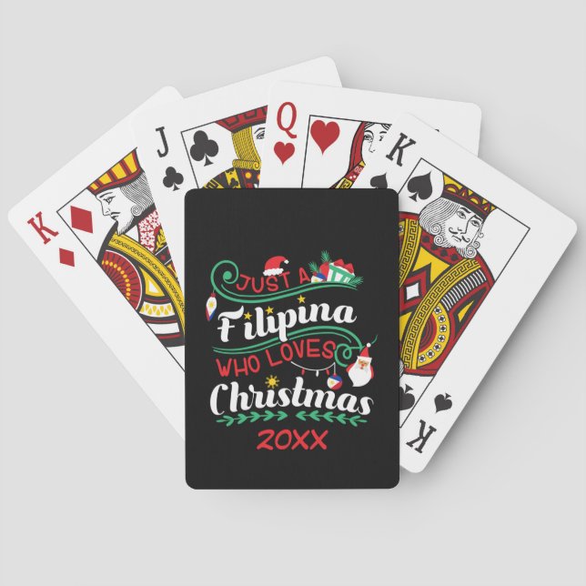 Just a Filipina Who Loves Christmas Playing Cards (Back)