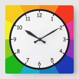 Just a Fun and Colourful Colour Wheel Wall Clock