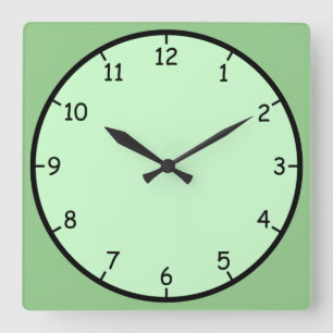 Just a Fun and Colourful Green Wall Clock