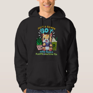 Just A Gamer Dad Who Loves Plants Matcha Lattes &  Hoodie