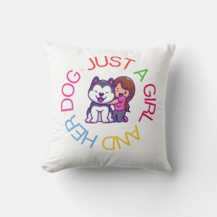 Just A Girl And Her Dog Cushion