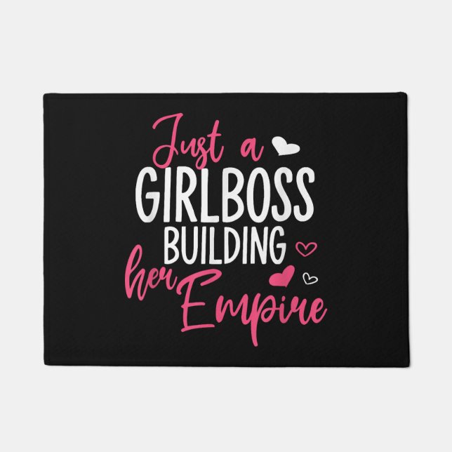 Just a girl boss building her empire women inspiri doormat (Front)