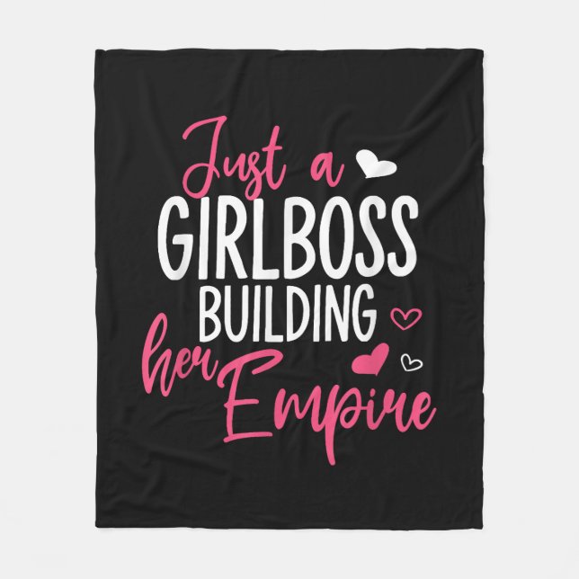 Just a girl boss building her empire women inspiri fleece blanket (Front)