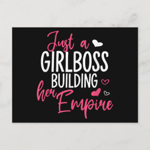 Just a girl boss building her empire women inspiri holiday postcard