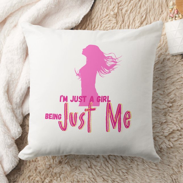 Just a Girl  Cushion (Blanket)