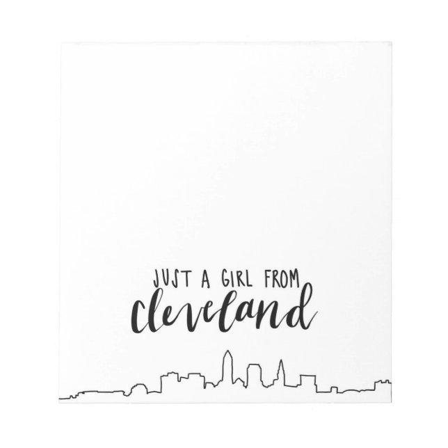 Just a Girl From Cleveland Notepad (Front)