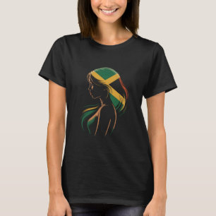 Just A Girl from Jamaica Intrigue Women Proud Jama T-Shirt
