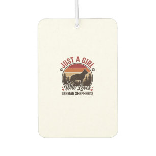 Just A Girl German Shepherd Vintage Dog Lover Desi Car Air Freshener
