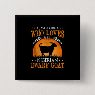 Just a Girl Goat Hall 15 Cm Square Badge