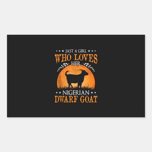 Just a Girl Goat Hall Rectangular Sticker (Front)