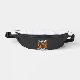 Just A Girl Halloween Vector Art Bum Bags