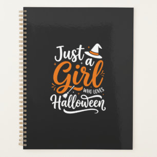 Just A Girl Halloween Vector Art Planner