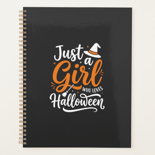 Just A Girl Halloween Vector Art Planner (Front)
