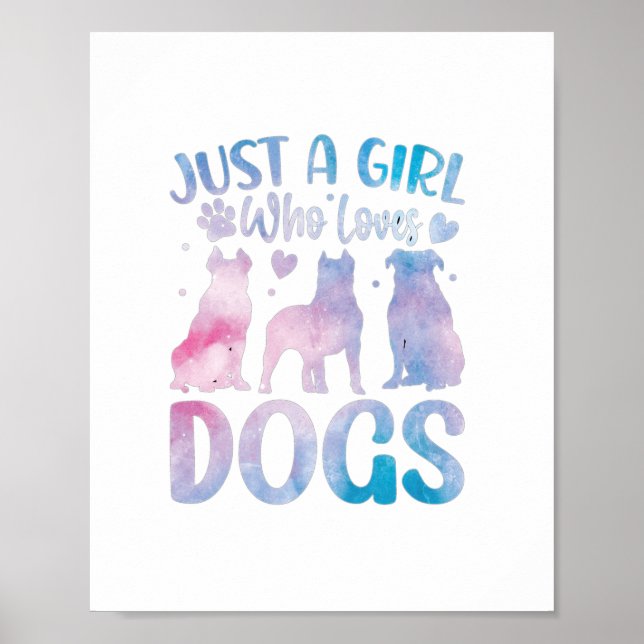 just a girl loves  who dogs poster (Front)
