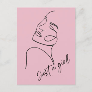 JUST A GIRL POSTCARD